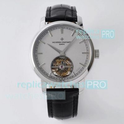 EUR Factory Swiss Replica Vacheron Constantin Traditionnelle Tourbillon Watch Stainless Steel